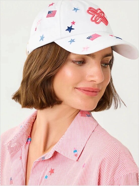 Lilly Pulitzer Embroidered 250th Celebration Baseball Hat NWT main image 5